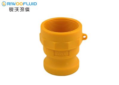 China Small Nylon Camlock Fittings , Poly Camlock Fittings Cam Groove Equal Shape Yellow Color for sale