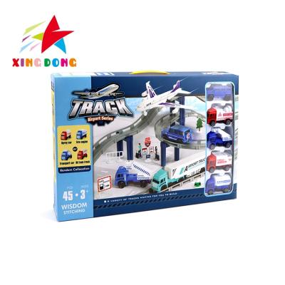 China Toy Carry-Over Big City Track Cars Electronic Track Set Electric Car Toys Airport Track Sets for sale