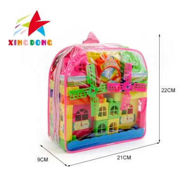 China Wholesale Cheap Non-Toxic Educational Toy Paradise DIY Dream Pink Puzzle 36PCS Brick Blocks Toys Set for sale