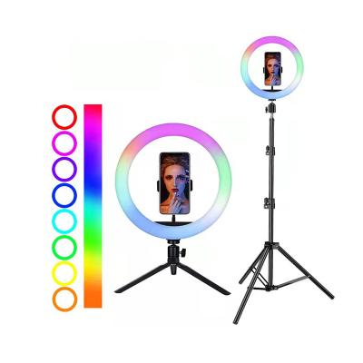 China 10 Inch Mini Foldable Storage Wireless Selfie Ring Light Portable Hidden Tripod Box Led Ring Fill Light for sale