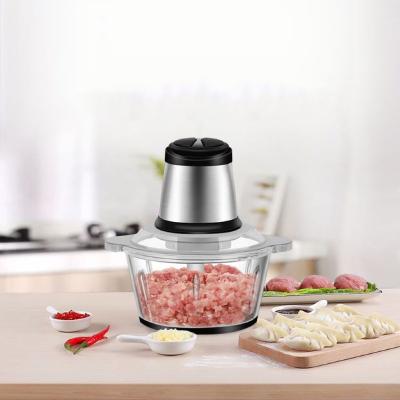 China Commercial Homemade Plastic Food Processor 2L/3L Electric Cleaver Stuffing Machine Cooking Meat Grinders for sale