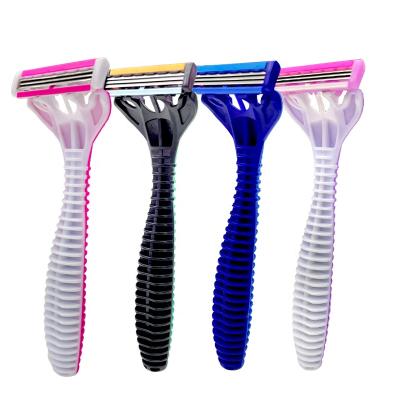 China Triple Blade Max Shaving Razor Disposable Safety Micro Twin Blade Razor For Men for sale