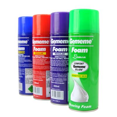 China Wholesale Skin Hotel Use Colorful Gememe 400ml Men's Shaving Foam for sale