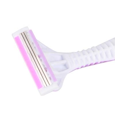 China Wholesale Triple Blade Personal Safety Contact Blade Women Disposable Shaving Razor for sale