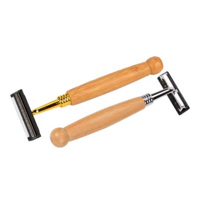 China Good Quality Wholesale Wooden Handle Triple Blade Disposable Triple Blade Razor for sale