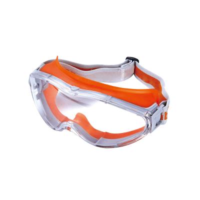 China TPR Frame PC Lens Industrial Safety Goggles with Anti-Scratch UV Anti-Fog Protection for sale