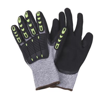 China TPR Coated N-D137 CE HPPE Knitted Nitrile Sandy Impact Resistant Cut Resistant Gloves for sale