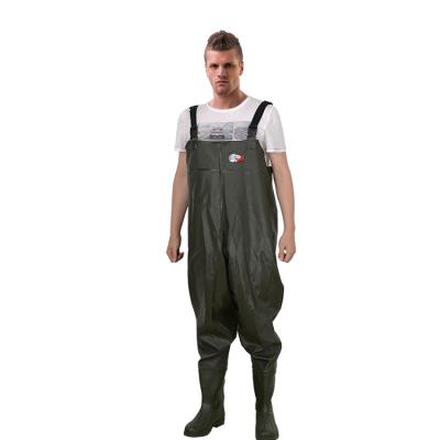 China FW006 70D Nylon PVC Pocket Chest Fishing Waders for Unisex within Boots 38-46 for sale