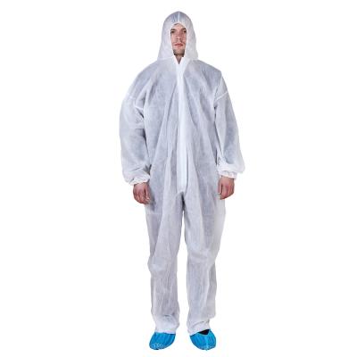 China Customized Logo Availabled Disposable Coverall with Hood Zipper Anti-Static Function for sale