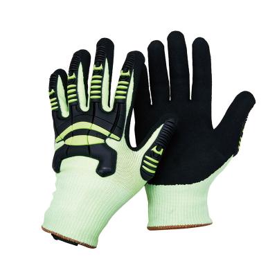 China N115012 Nitril Sand Palm TPR Impact Protection Anti-Vibration Work Mechanical Gloves Te koop