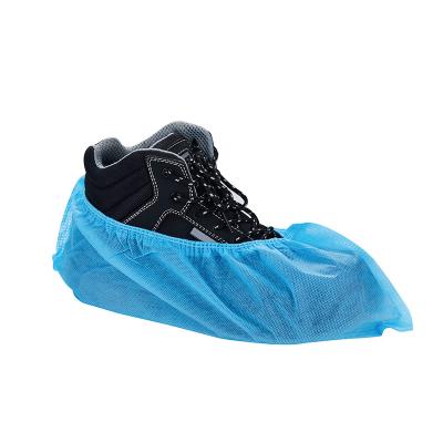 China Half-tendon Disposable Non-woven Blue Boots Cover for Indoors Pull on Elastic Ankle for sale