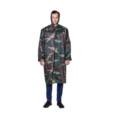 China 100% Waterproof R019 170T Rubberized Polyester/PVC Raincoat Camouflage for sale