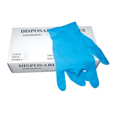 China Powder-free Disposable Blue Nitrile Gloves for Food Cleaning Lab Affordable and Practical for sale