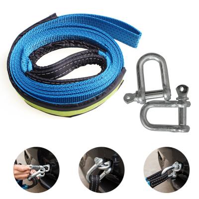 China Heavy Equipment Recovery Towing Strap with Sturdy and Strong Hook Polyester A3 Steel for sale