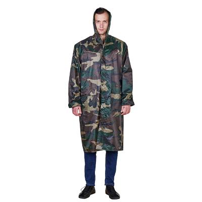 China Eénpersoons S-XXXL Gummig PVC/Polyester regenjas met kap met vraag Te koop