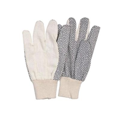 China Anti-Slip C39W 10OZ PVC Dotted Work Gloves With Cotton Canvas Liner For Working Needs for sale