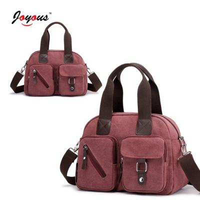 China Lady Multifunction Business Leisure Canvas Handbag Ladies Shoulder Bag Messenger Women's Tote Bags Many Pockets for sale