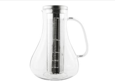 China Verwijderbare de Koffiemachine 1500ml/48oz van de Filter Koude Druppel met Borosilicate-Glas Te koop