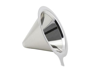 China Mini Perforated One Cup Coffee Dripper Cone Shape With Stainless Steel Materials for sale