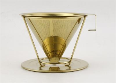 China Custom Logo Paperless Coffee Dripper With Folded Edge Stand , FDA Certificate for sale