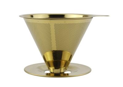 China SS304 Paperless Coffee Dripper With Non - Slip Edge , Eco Friendly for sale