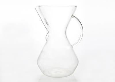 China Manual High Borosilicate Antique Glass Coffee Pots Large Size 1000ml Capacity for sale