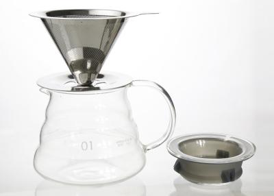 China Portable Pour Over Drip Coffee Maker 4 Cup Double Wall With Glass Pot for sale