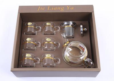 China El regalo flojo profesional del té fija la tetera 500ML Kattle de Infuser del té del vidrio de Borosilicate en venta