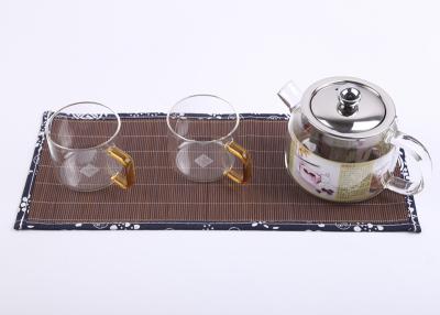 China Custom Glass Tea Infuser Set SS Strainer / Microwave / Dishwashe for sale