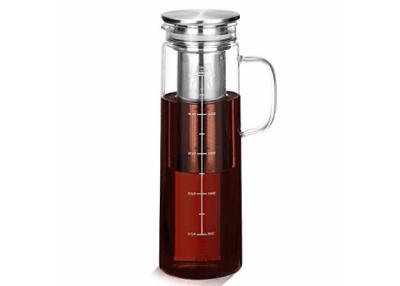 China 1500ml Capacity Iced Coffee Maker With Lid , Infusion Glass Pitcher for sale