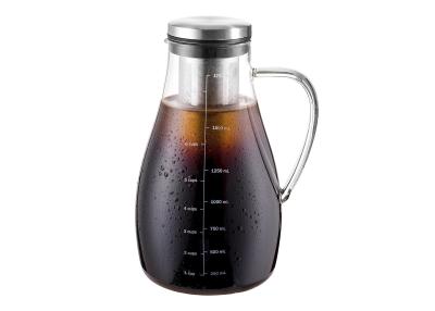 China O fabricante de café frio profissional da fermentação 1.7L reusável com dobro murou o filtro à venda