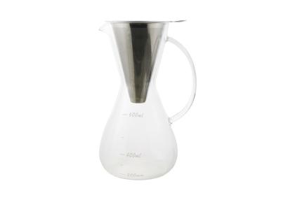 China High Borosilicate Glass Pour Over Drip Coffee Maker , Carafe Coffee Maker Pot for sale