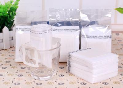 China Narrow Single Serve Iced Coffee Filter Bag White Color With Food Grade Material for sale