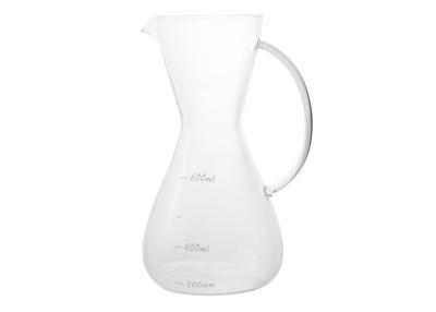 China High Borosilicate Clear Glass Coffee Pot / Glass Preserving Jars With Handle for sale