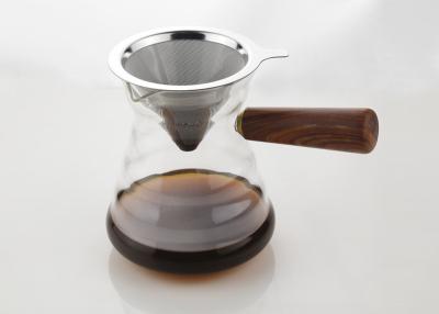 China Heat Proof Glass Pour Over Coffee Maker Double Wall With Dripper for sale