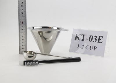 China Wiederverwendbarer Edelstahl-Kaffee-Filter-Kegel, Doppelschicht-Metallkaffee Dripper zu verkaufen