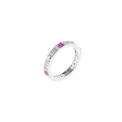 China CLASSIC High Quality Minimalist Glass Stone 925 Silver Ring for sale