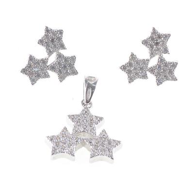 China Wholesale FASHIONABLE Star Shape 925 Sterling Silver Set Jewelry From China for sale