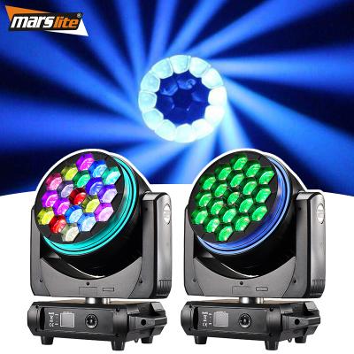 China Big Moving Stage Bee Eye 19PCS 40W DJ Club LED Rotating Zoom Wash Beam Light for sale