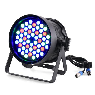 China Warehouse DMX512 pro indoor stage 54*3w rgbw single color led par light 3w par light for wedding christmas festival decoration for sale