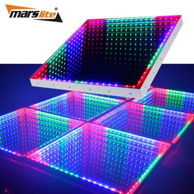 China High Quality Portable Time Tunnel 3D Effect Stage Wedding Party Dance Floor For Disco Dance Hall 50*50*7cm for sale