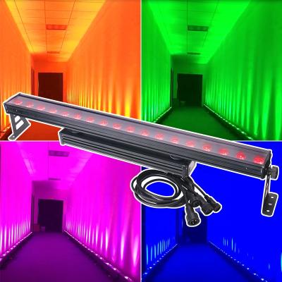 China IP65 stage bar lighting 18*12w rgbw 4in1 waterproof led dj bar wall washer stage light for sale