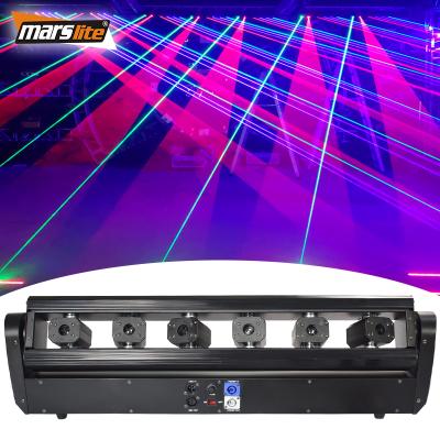 China Professional Club Stage Lighting DJ Laser Light 6 Lens Beam Fat Moving Head Dmx RGB Laser Light for sale