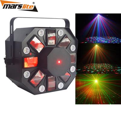 China Warehouse Combination Stage Light R/G/B/W/A LED Laser Show Perform DMX Strobe DJ Christmas Disco Laser Lights for sale