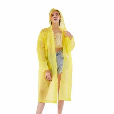 China Factory direct sales travel raincoat single EVA transparent raincoat unisex disposable poncho for sale