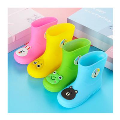 China Universal Children Rain Boots Rubber Cute Girls Anti-skid Baby Rain Water Shoes for sale