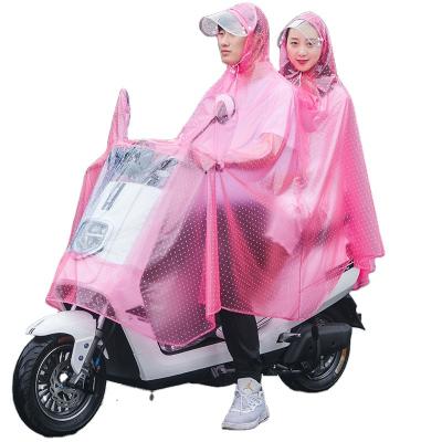 China PVC Two-Person Electric Transparent Raincoat Fashion Raincoat Bicycle Raincoat Adult Motorcycle Bicycle Poncho for sale