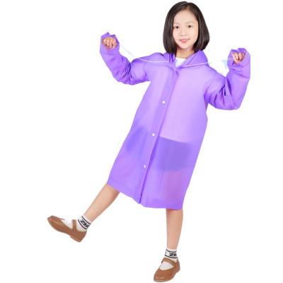 China Bachelorette Waterproof Clothes EVA Kids Raincoat Kindergarten Primary School Students Raincoat Cartoon Poncho Manufacturer for sale