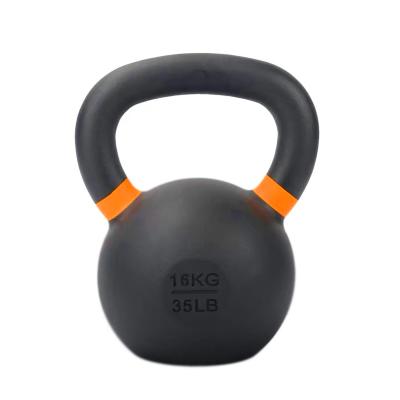 China Wholesale Home Fitness Gym Equipment Weight Lifting Colored Ring Iron Kettlebells With Matte Black Cast for sale