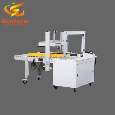 China Semi-auto Food Band Wrapping Machine Strip Wrapping Machine For Case/Carton Box for sale